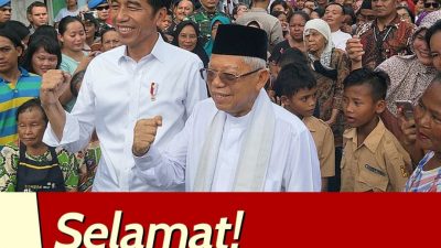 Sah, KPU Umumkan Jokowi-Ma’aruf Pemenang Pilpres 2019