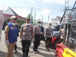 Penyemprotan Desinfektan di Mamuju Libatkan Empat Unit Water Cannon