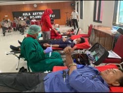 Bantu Stok Darah PMI, Polda Sulbar Gelar Donor Darah