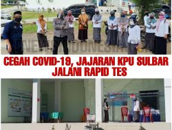 Cegah Covid-19, Jajaran KPU Sulbar Jalani Rapid Tes