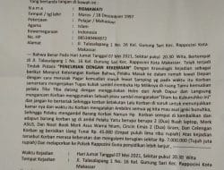 Seorang Mahasiswi Unismuh, Mengalami Pencurian dengan Kekerasan di Talasalapang 1, Makassar