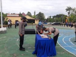 Pimpin Serah Terima Jabatan, Kapolres Polman Himbau  Patuhi Prokes
