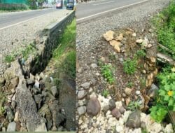 Baru Sebulan Proyek Rampung, 2 Titik Talud Roboh di Jalan Poros Lamuru – Bojo