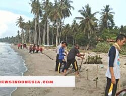 Masayarakat, Mahasiswa, dan Karang Taruna Balanipa Tanam Mangrove di Pantai Waitawar
