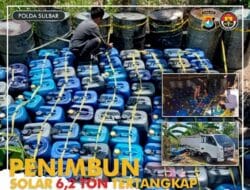 Polda Sulbar Bongkar Penimbunan 6,2 Ton BBM