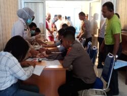 Sambut Hari Bhayangkara Ke-76, Polres Pulau Morotai Gelar Donor Darah