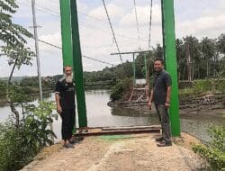 Progres Pembangunan Jembatan Gantung Polewali Bone Capai 50 Persen