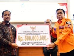 Pemprov Sulsel Salurkan Bantun ke Korban Gempa Cianjur