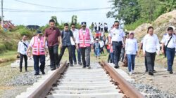 Menhub dan Wakil Ketua Komisi v DPR RI Tinjau Pembangunan Kereta Api Sulsel