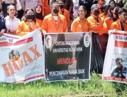 Ribuan Mahasiswa dan Dosen Unipa Maumere Geruduk DPRD Sikka