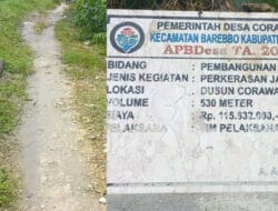 Telan Anggaran Ratusan Juta, Proyek Jalan Tani di Corawali Dipertanyakan