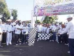 Bupati Bone, Wabup, dan Sekda Kompak Hadiri Jalan Sehat Hantaru yang Digelar BPN