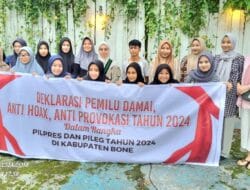 Deklarasi Damai Pemilu 2024, HMJ PGSD UNM Bone: Saring Informasi, Stop Hoax