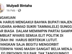 Mulyadi Bintaha Tuding Pj Kades Mekkata Selatan Kampanyekan Anak Bupati Majene