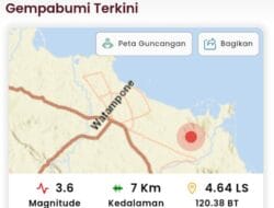 Gempa Bumi Guncang Bone, Begini Penjelasan Resmi BMKG