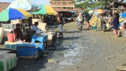 Foto: Akses jalan di tengah pasar yang tidak diperhatikan pihak pengelola. (Dok. Enews) Foto: Akses jalan di tengah pasar yang tidak diperhatikan pihak pengelola. (Dok. Enews)
