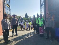 Hari Raya Pagerwesi, Personel Polsek Torue Lakukan Pengamanan