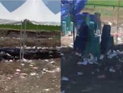 Kontradiktif, Sampah Berserakan di Lokasi Kunjungan Mentan hingga 2 Hari