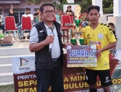 Cawabup Bone Amir Mahmud Tutup Turnamen Sepak Bola Mini di Sibulue