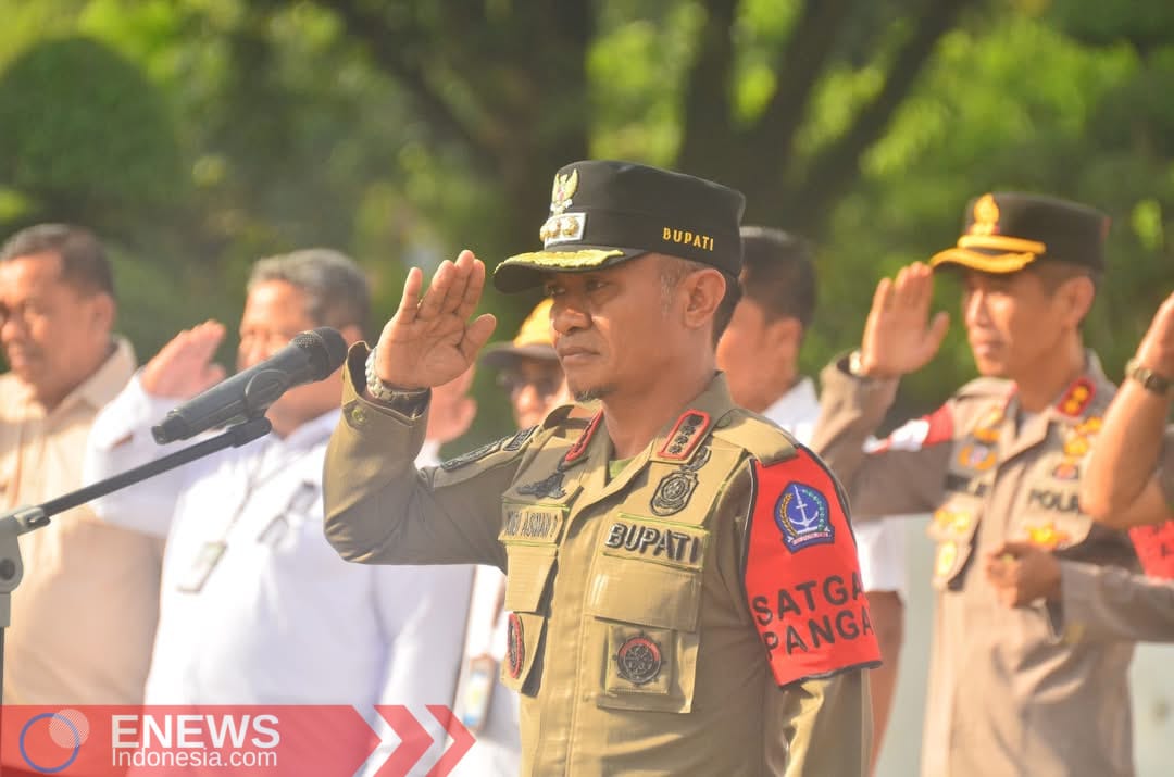 Bupati Bone, H Andi Asman Sulaiman, S.Sos, M.Si memimpin Apel Siaga Swasembada Pangan 2025