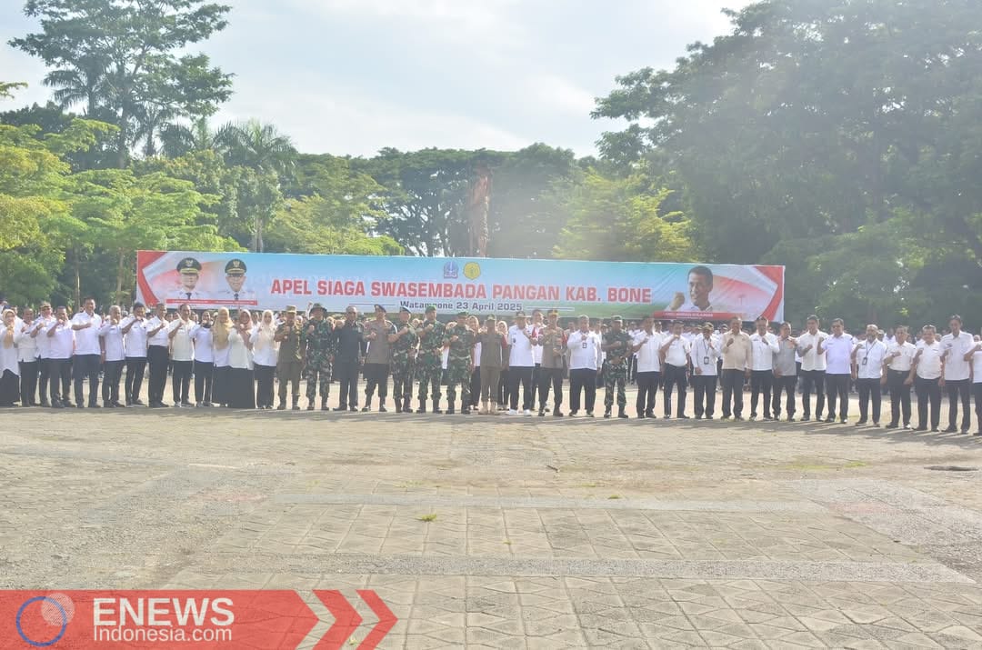 Pose Bersama Forkopimda Bone yang mengikuti Apel Siaga Pangan