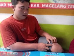 Korban Bacok Malam Takbiran Kunjungi Propam Polresta Magelang