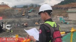 Mahasiswa Unimen saat magang di pembangunan Bendungan Jenelata Gowa Mahasiswa Unimen saat magang di pembangunan Bendungan Jenelata Gowa