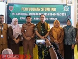 Penyuluhan Stunting dan Pemberian Tali Asih Warnai Kegiatan TMMD di Wajo