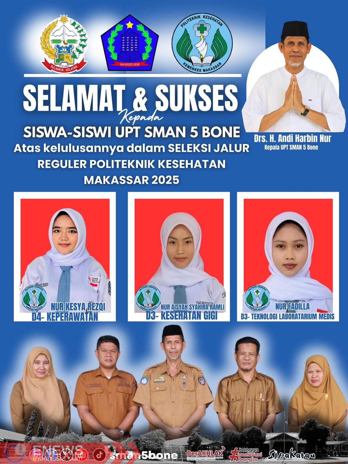 Lulus seleksi jalur reguler Poleteknik Kesehatan Makassar 2025