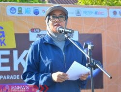 Milad ke-70 UPTD SMP 1 Sinjai, Staf Ahli Bupati Lepas Peserta Jalan Santai
