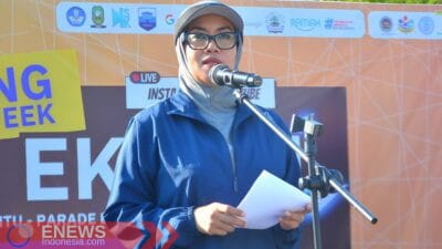 Milad ke-70 UPTD SMP 1 Sinjai, Staf Ahli Bupati Lepas Peserta Jalan Santai