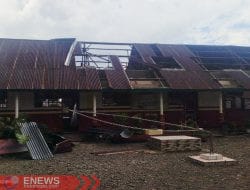 Angin Puting Beliung Rusak SDN 218 Maroanging di Bone