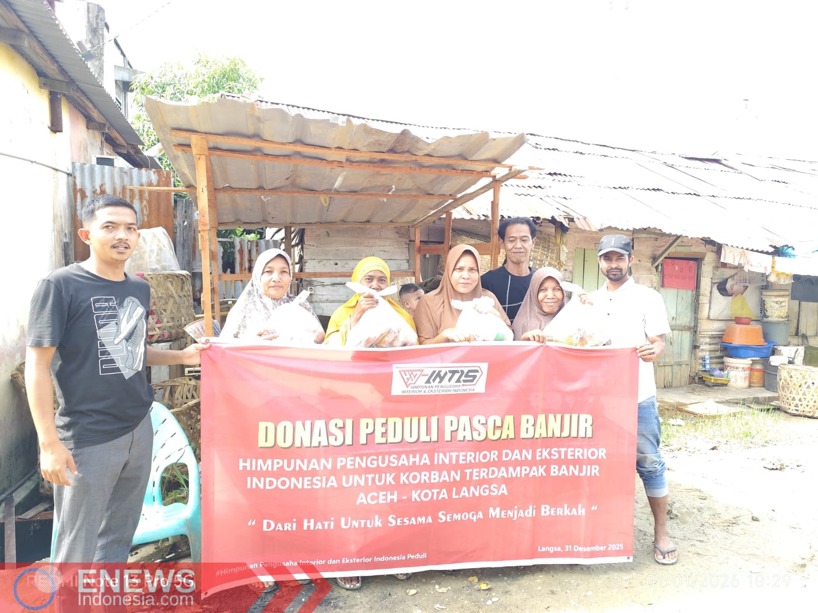 Ahmad Kautsar menjelaskan bahwa penyaluran bantuan dilakukan secara terkoordinasi dengan pengurus HIP-INTIS di Aceh agar bantuan tepat sasaran dan diterima langsung oleh warga yang membutuhkan.