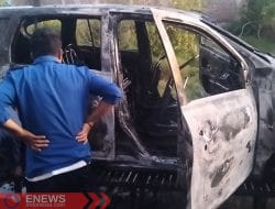 Mobil Minibus Terbakar di Bulutempe Bone, Diduga Akibat Korsleting Listrik