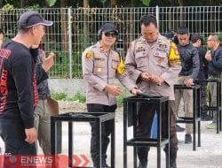 Personel Polres Bantaeng Ikuti Uji Menembak Senpi Dinas