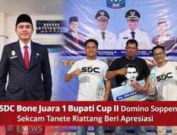 SDC Bone Juara 1 Bupati Cup II Domino Soppeng, Sekcam Tanete Riattang Beri Apresiasi
