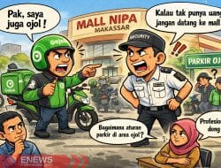 Ojol dan Satpam Adu Argumen di Parkiran Mall Nipa Makassar