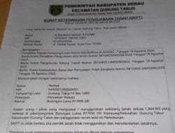 Berita Kehilangan Berau: Selembar SKPT Atas Nama Aji Norbek