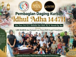 LBH HAROS dan FLF Tebar Daging Kurban