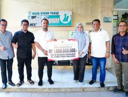 Gubernur Sulsel Salurkan Rp1 Miliar Pemulihan Pascakebakaran RSUD Syekh Yusuf