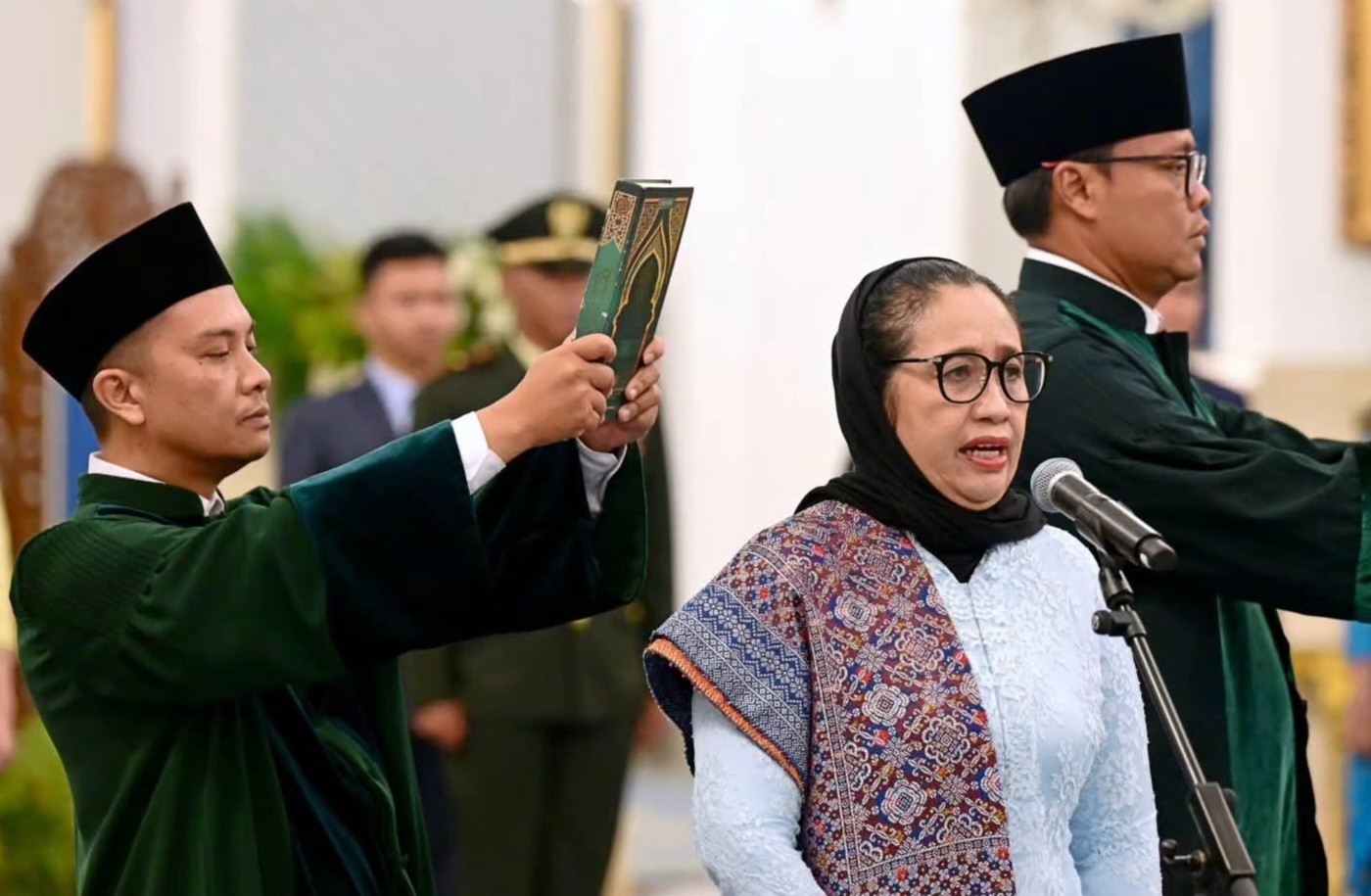 Foto: Nanik S. Deyang saat dilantik sebagai Kepala Badan Gizi Nasional. (Dok. Setkab RI)