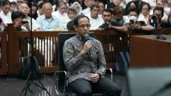 Ketgam: Mantan Menteri Pendidikan, Kebudayaan, Riset, dan Teknologi, Nadiem Anwar Makarim saat menjalani sidang vonis Kasus Korupsi Pengadaan Chromebook. (Dok. Kejakasaan RI)