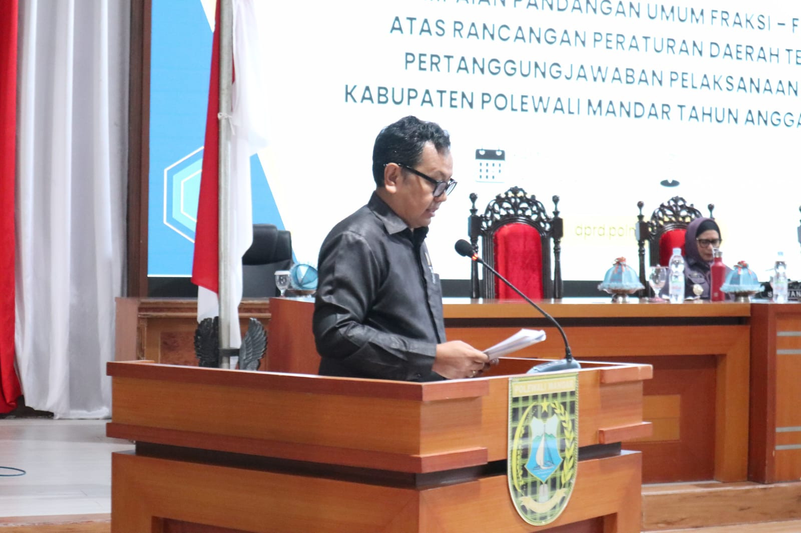 Foto: Juru Bicara Fraksi Pembangunan Demokrat DPRD Polman, Ilham dari Partai PPP.
