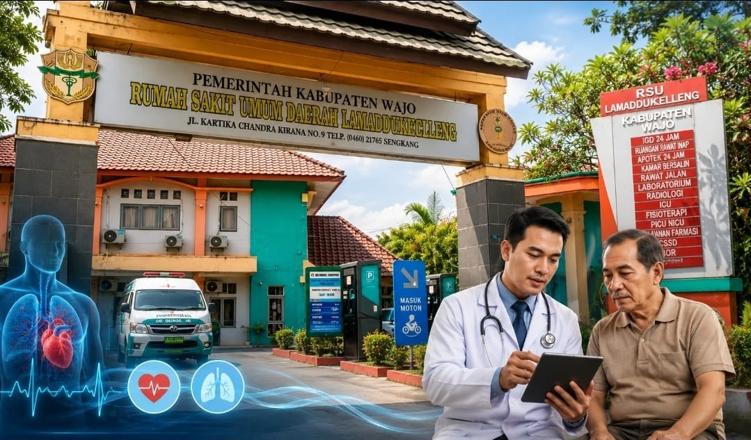 Ketgam: Ilustrasi layanan kesehatan di RSUD Lamaddukelleng Sengkang yang kini menghadirkan Poli Jantung dan Pembuluh Darah serta Poli Paru untuk mempermudah akses pelayanan bagi masyarakat Kabupaten Wajo.