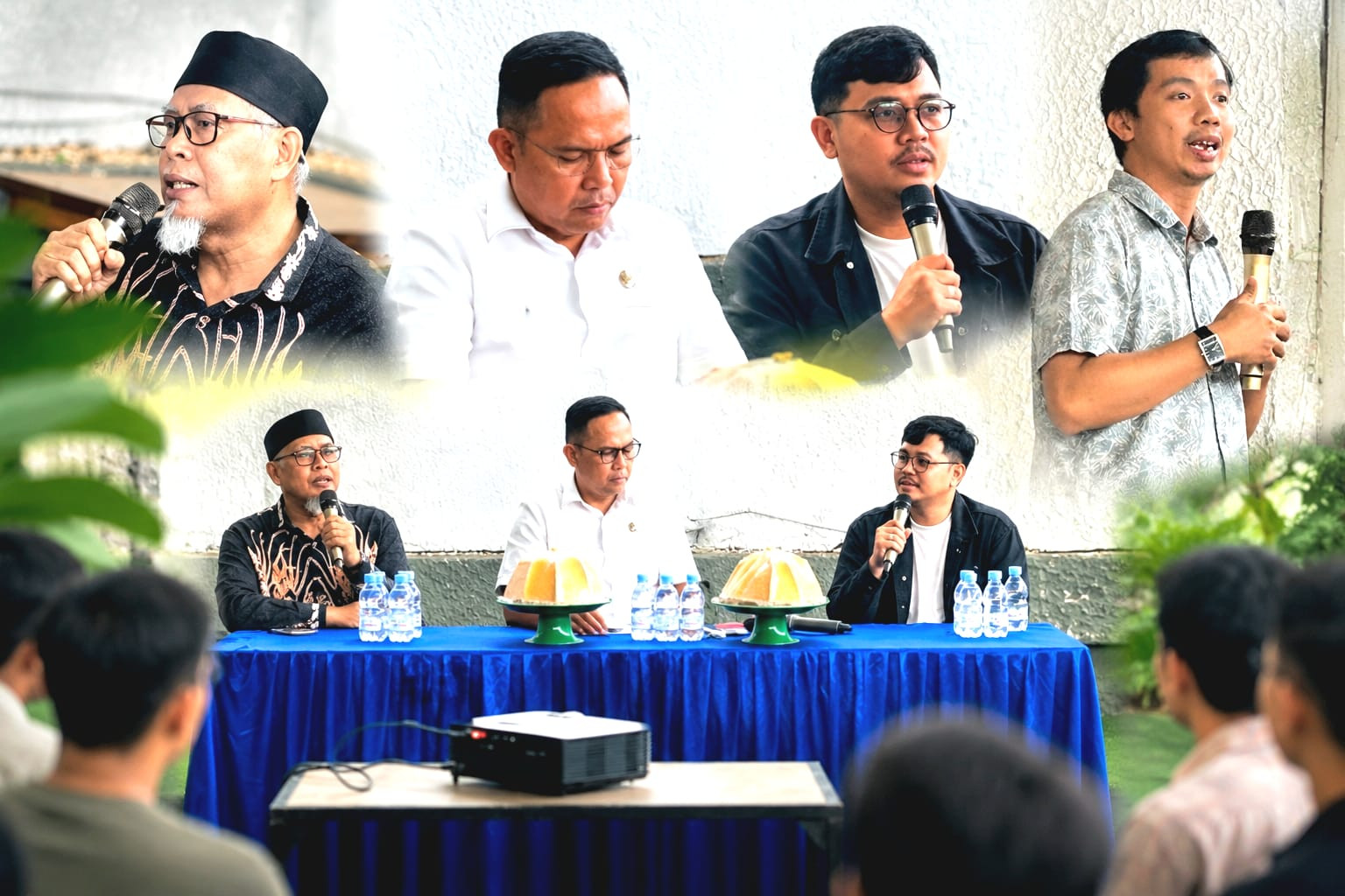 Ketgam: Wakil Bupati Bone Andi Akmal Pasluddin bersama akademisi dan narasumber saat membuka sekaligus mengikuti kegiatan Sekolah Kebangsaan yang diselenggarakan Fakultas Ilmu Sosial dan Hukum (FIS-H) Universitas Negeri Makassar (UNM) di Bunir Coffee, Kabupaten Bone, Sabtu (11/7/2026). Kegiatan ini bertujuan memperkuat kesadaran kebangsaan dan kepemimpinan pemuda berbasis kearifan lokal.