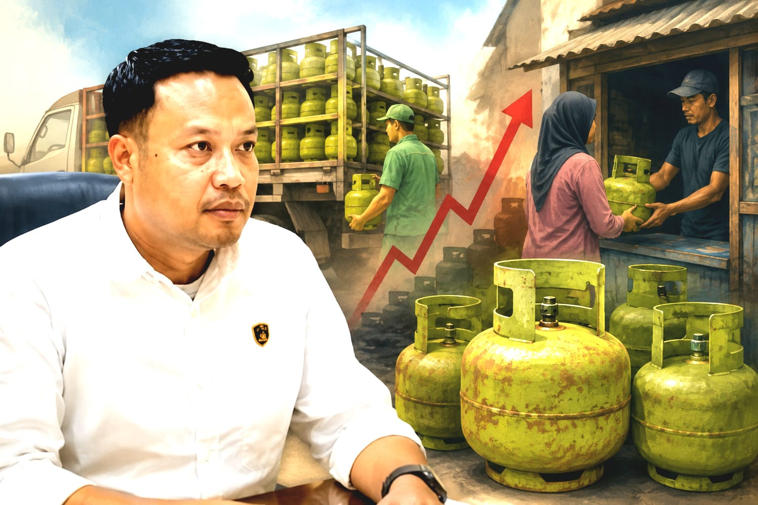 Ketgam: Kasat Reskrim Polres Wajo Iptu Fahrul menyatakan pihaknya akan menyelidiki kelangkaan dan lonjakan harga LPG subsidi di Kabupaten Wajo dengan menelusuri jalur distribusi hingga pangkalan. (File ENews)