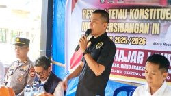 Sekretaris Komisi I DPRD Kabupaten Wajo, Ibnu Hajar saat menggelar reses di Desa Sogi, Kecamatan Maniangpajo, Rabu (15/7/2026). (Dok. Ikbal)