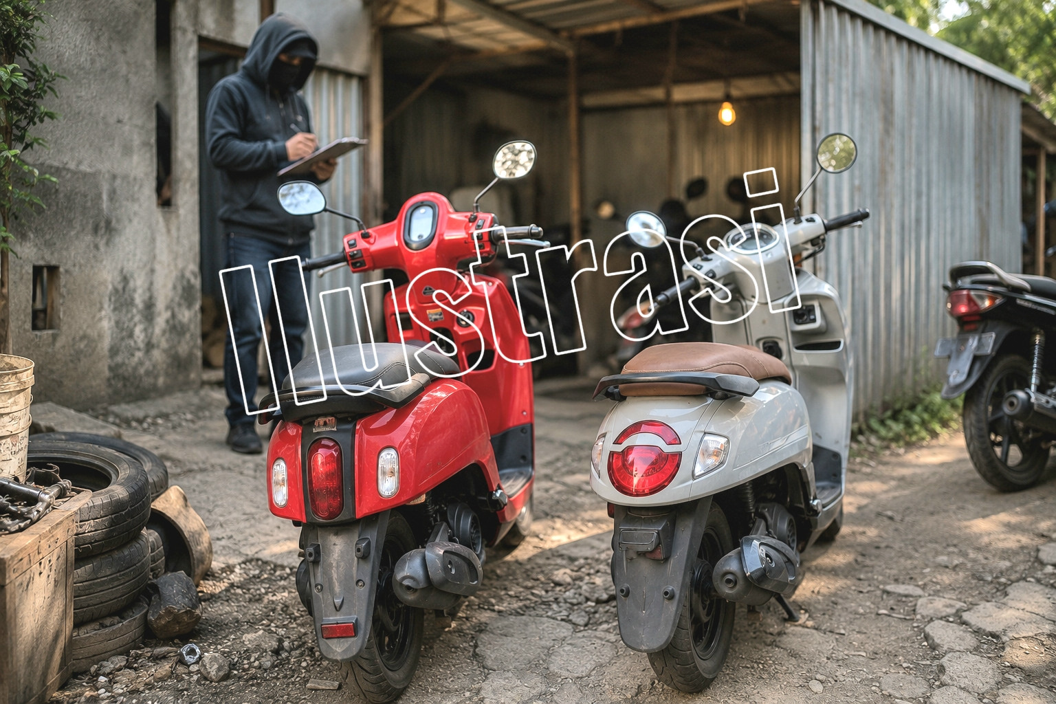 Ketgam: Dua unit sepeda motor yang diduga merupakan kendaraan rental ditemukan dalam penelusuran di Kabupaten Bone. Temuan ini menjadi bagian dari dugaan penggelapan kendaraan dengan modus penyewaan sebelum kendaraan diduga berpindah tangan dan digadaikan.