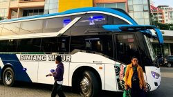 Ketgam: Bus PO Bintang Timur yang melayani perjalanan antardaerah. Pelayanan perusahaan otobus tersebut menjadi sorotan setelah seorang penumpang mengaku mendapat perlakuan tidak profesional terkait penempatan barang bawaan. (Dok. Angki Perdana)