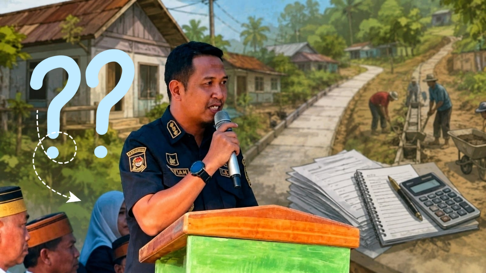 Pj Kades Tallambalao yang merangkap Camat Tomeroddo Sendana Kabupaten Majene yang disorot warganya.